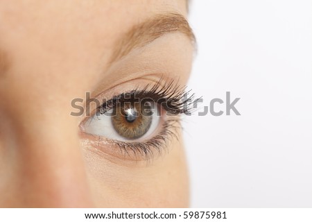 Close up of eye on woman