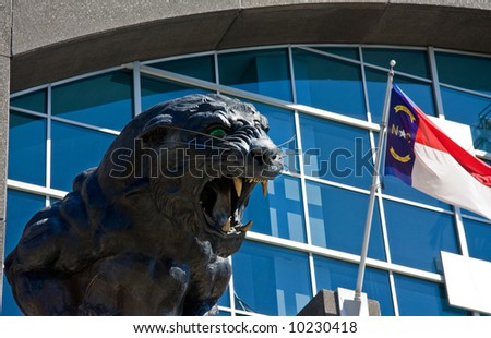 Panther Statue at Carolina Panthers Stadium Entrance