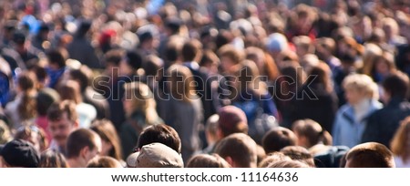 Crowd of people at the street