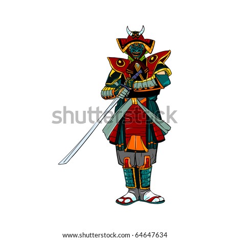 Ancient samurai artwork