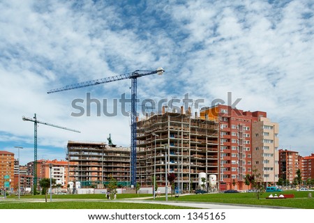 Building construction on the city