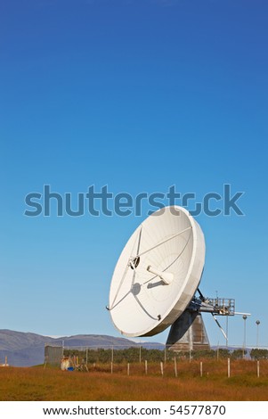 Satellite communications dish near Hofn, Iceland