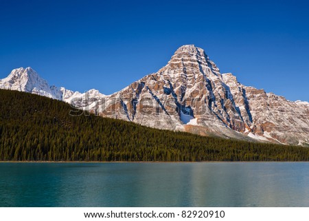 Mount Chephren and Waterfowl Lake, Icefields Parkway, Banff National Park, Alberta, Canada