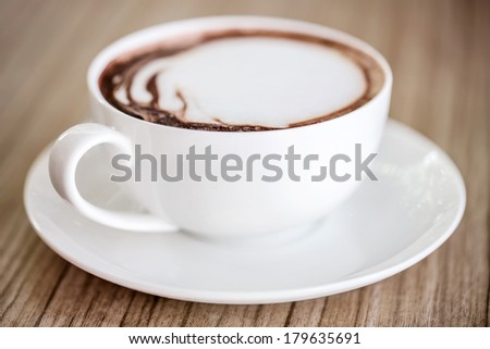 Cappuccino Coffee, Cup of Cappuccino Coffee, Cup of  Hot Chocolate