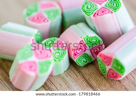 Colorful handmade candy
