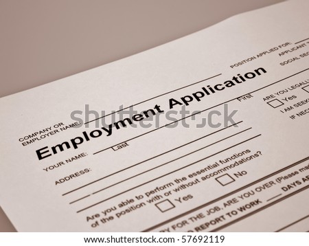 Fill in the name and address in the Employment form