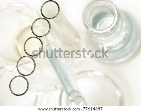 Laboratory glassware equipment, Experimental science research in laboratory