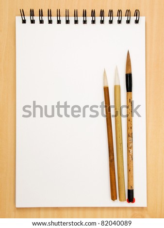 Painting book with chinese brushes