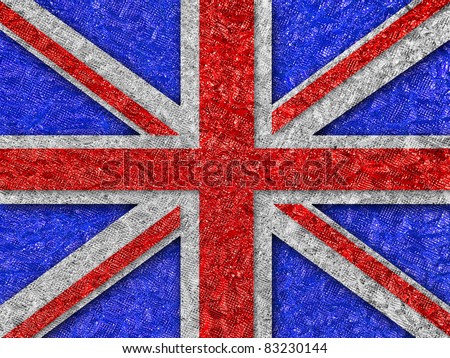 United Kingdom aluminum foil texture background, Union Jack