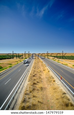 Highway 6 - main toll way in Israel
