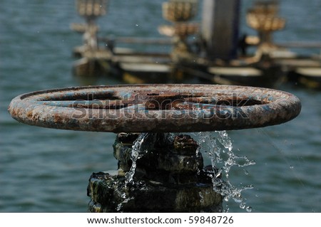 Leaking water in fishing pool