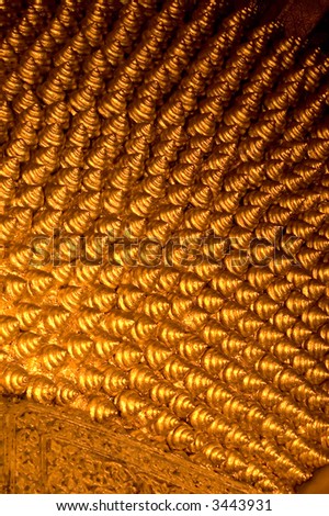 detail of a golden buddha