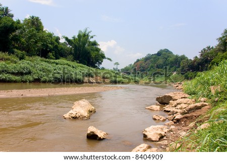 low river in laos