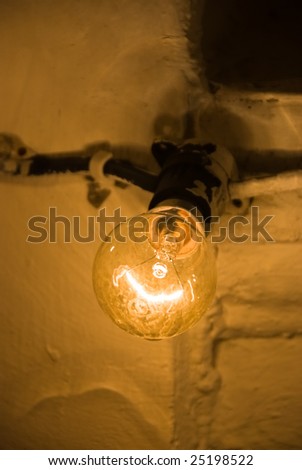 light bulb in the darkness
