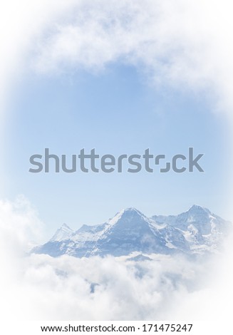 Finsteraarhorn, the North Face of the Eiger and Moench, Bernese Alps, Switzerland, Europa