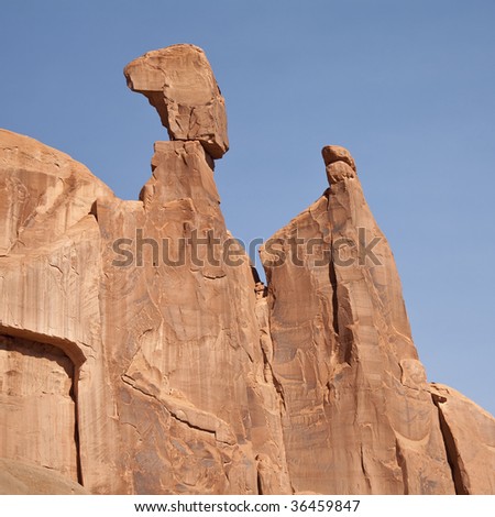 Rock formation in Park Avenue, Arches national Park, Utah, United States of America