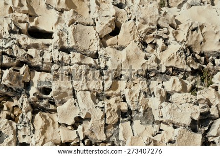 sea eroded limestone at the dalmatian coast, croatia