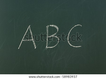 board with the letters ABC