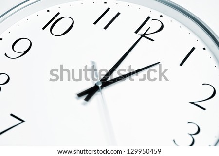 Lunch time. Clock showing a lunch break. High quality image.