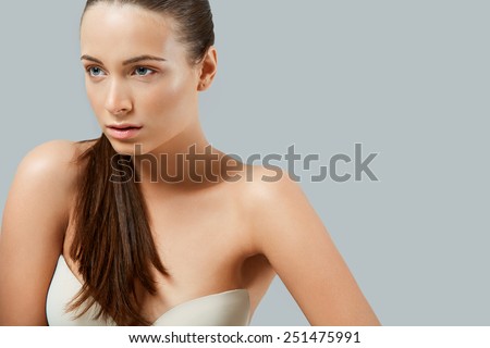 Portrait of Beautiful Woman. Cosmetology. Skin Care