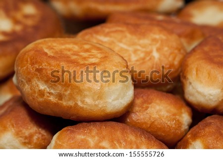 Tasty homemade fried pies, close-up