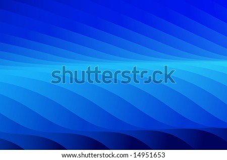 Black and blue abstract background with curvy stripes of color gradient