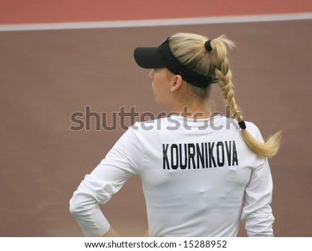 WASHINGTON, D.C., JULY 23: Anna Kournikova, a former celebrity pro tennis star, at a World team tennis event in Washington DC on July 23, 2008