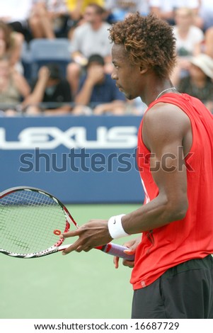 August 25, 2008 - US Open, New York: Gael Monfils of France at the 2008 US Open during a first round match against Pablo Cuevas of Uruguay