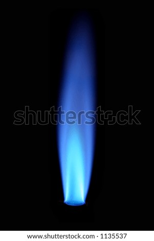 Burning natural gas Burning natural gas