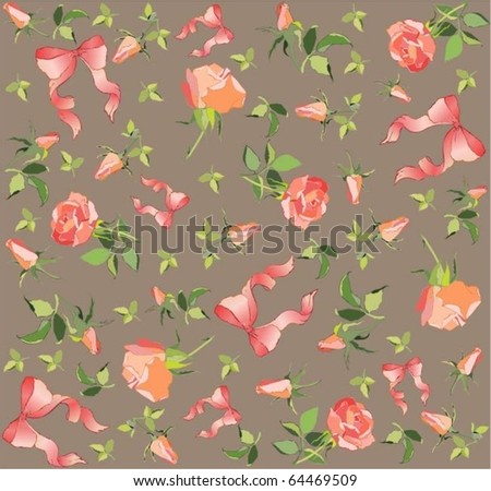 wallpaper rose flower. Rose, bow. eps10