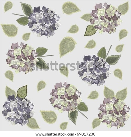 Seamless background from a flowers ornament, fashionable modern wallpaper or textile.   Hydrangea.