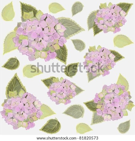 Seamless background from a flowers ornament, fashionable modern wallpaper or textile.Hydrangea.