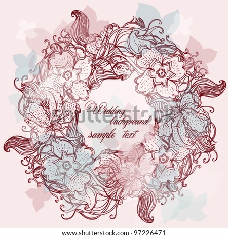 stock vector Wallpaper Stylish circle Vector Wedding Background Frame