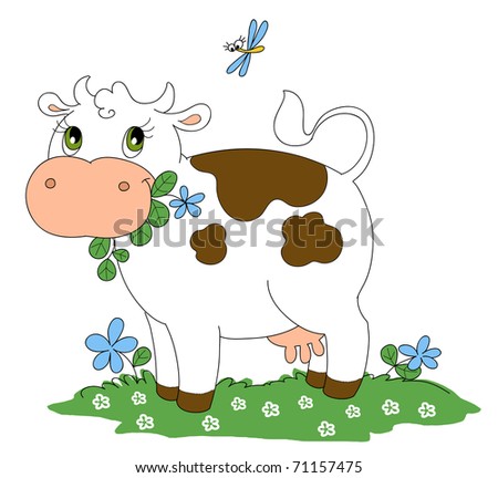 Cow With Flowers