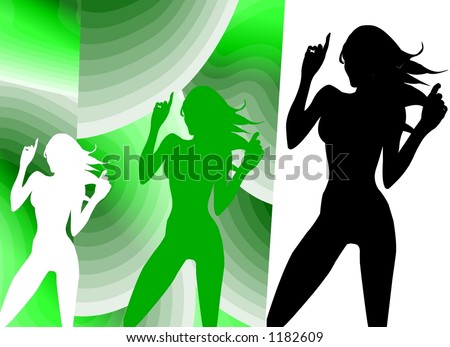 Girl Dancing Silhouette