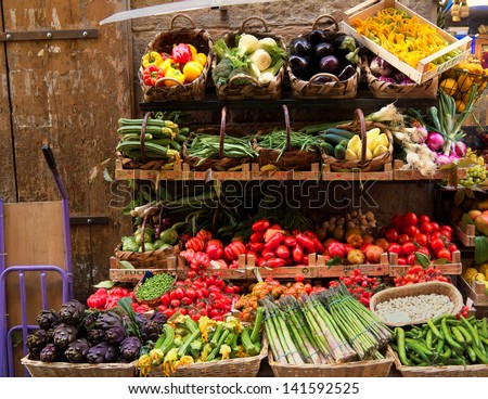 Fresh Vegetables Market, Florence, Italy