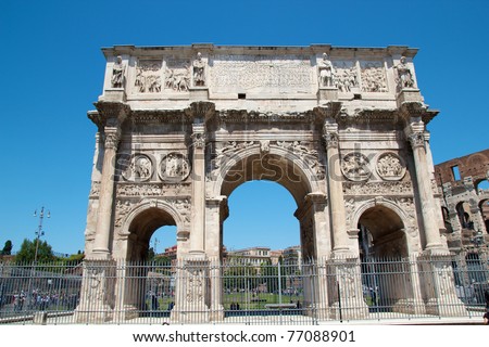 The Arch of Constantine (Arco di Costantino) - the  \