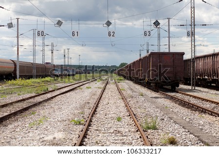 railroad and wagons