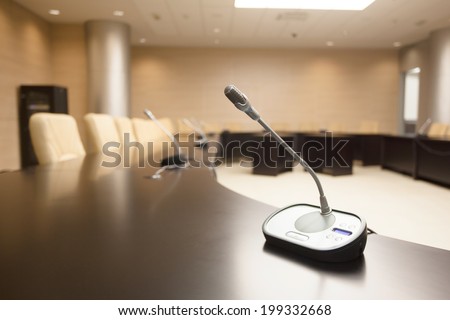 microphone at conference desk