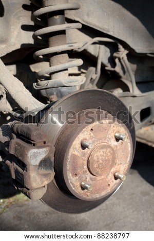 car disk brakes and suspension
