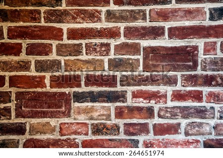 wall in the interior of the old Austrian brick