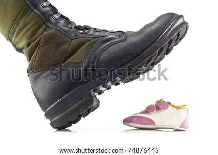 army boots clipart. stock photo : army boots