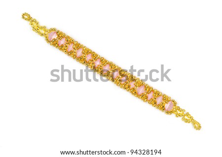 fashion pink crystal bracelet
