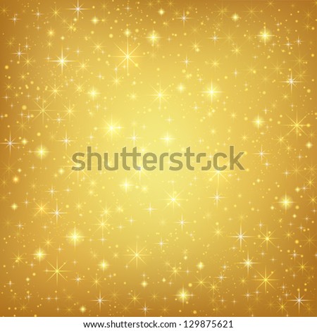 Abstract golden background with sparkling twinkling stars Gold Cosmic atmosphere illustration Abstract golden background with sparkling twinkling stars Gold Cosmic atmosphere illustration