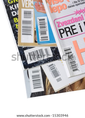 magazine barcode with price. people magazine barcode. photo