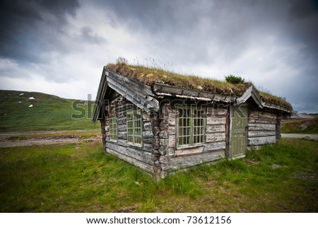 Old cabin in the mountains of Norway.
