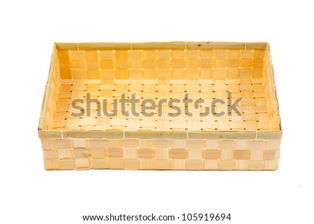 Wicker Box isolated on white background