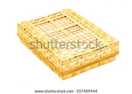 Wicker Box isolated on white background