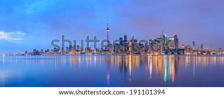 Toronto, Ontario, Canada - at twilight.