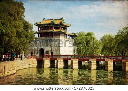 The beautiful view of the Summer Palace in Beijing, China